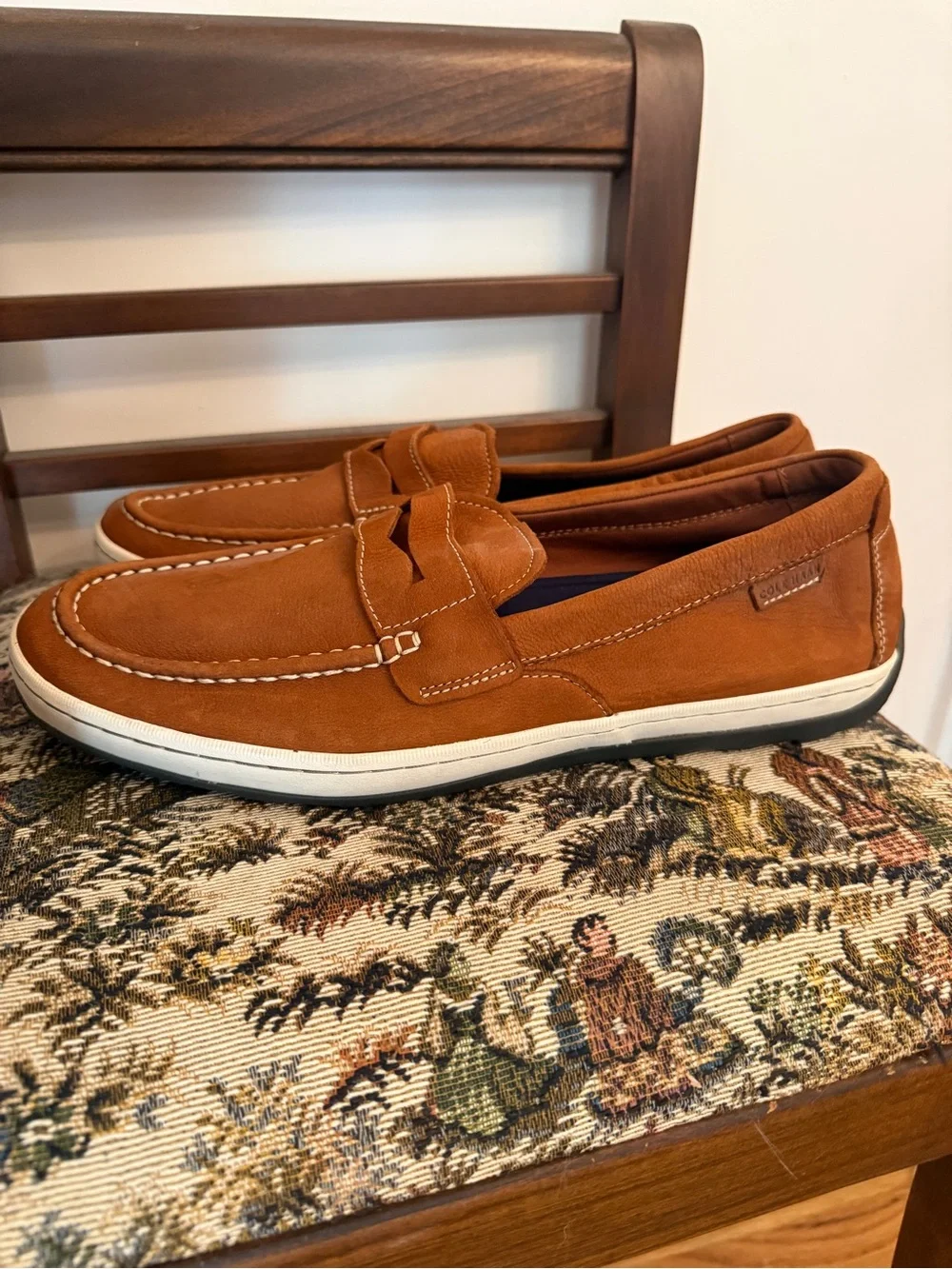 Cole Haan Grand Men’s 11.5 Nantucket Brown Leather Penny Loafer Sneaker Slip On